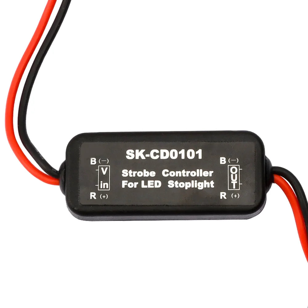 Brakelight strobe controller three versions, always flash, 5 flash, or fast then slow flash